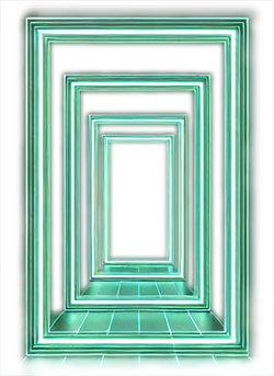 glowing door